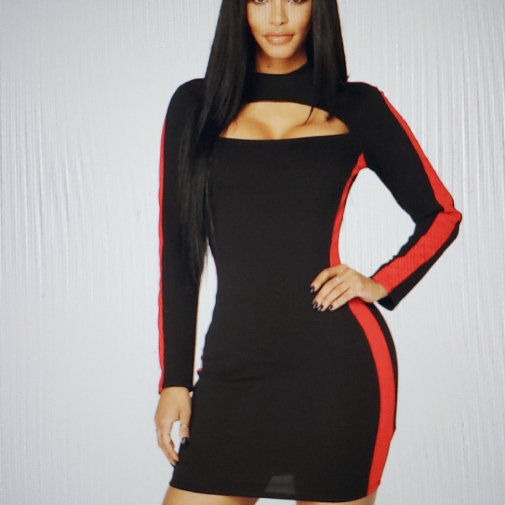 Davis Color block fashion nova dress. Worn once
